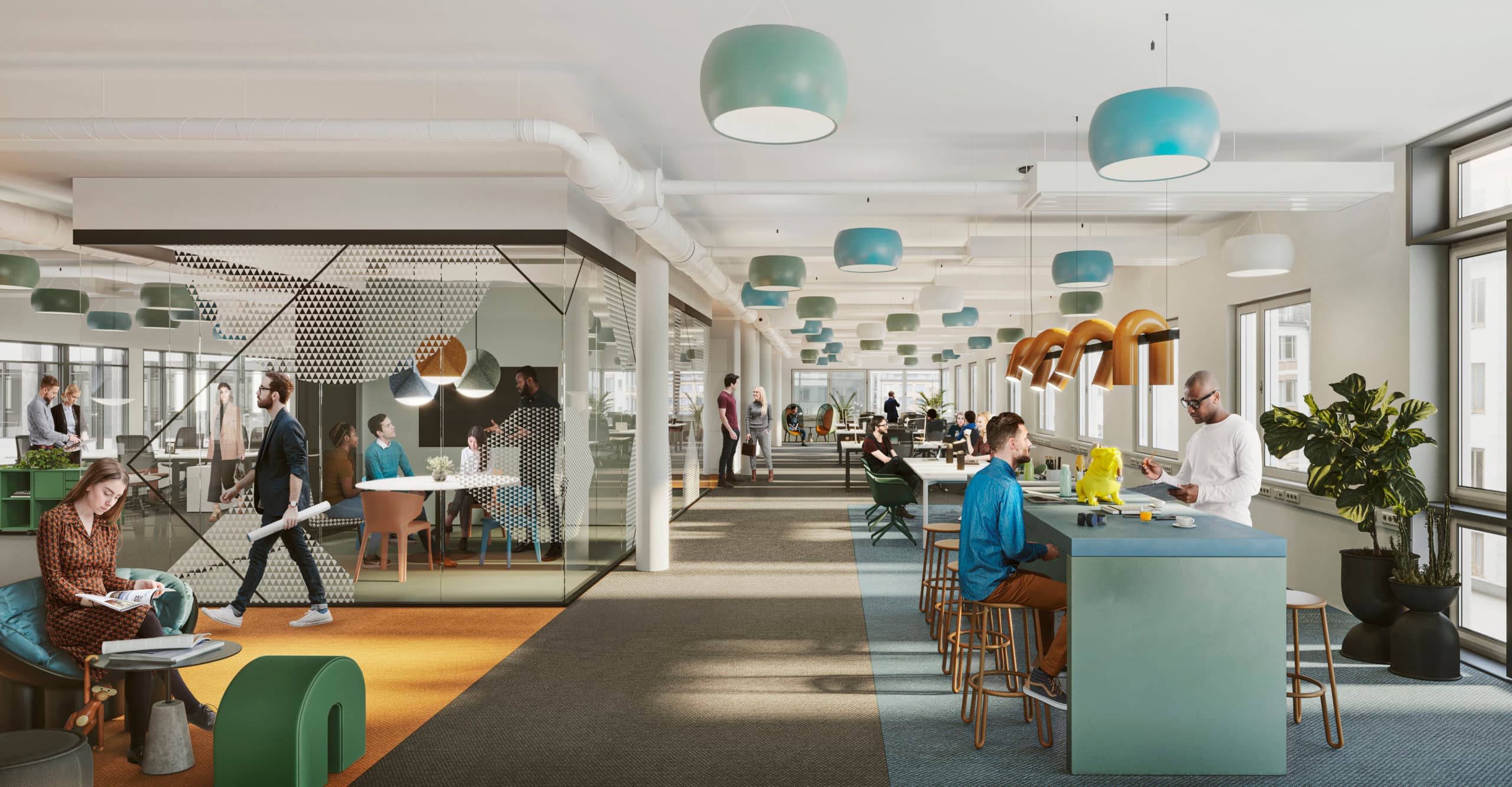 Euralille et Gare de Lille Europe - Les deux tours de bureaux conçues par Christian de Portzamparc et Claude Vasconi au-dessus de la gare Lille Europe